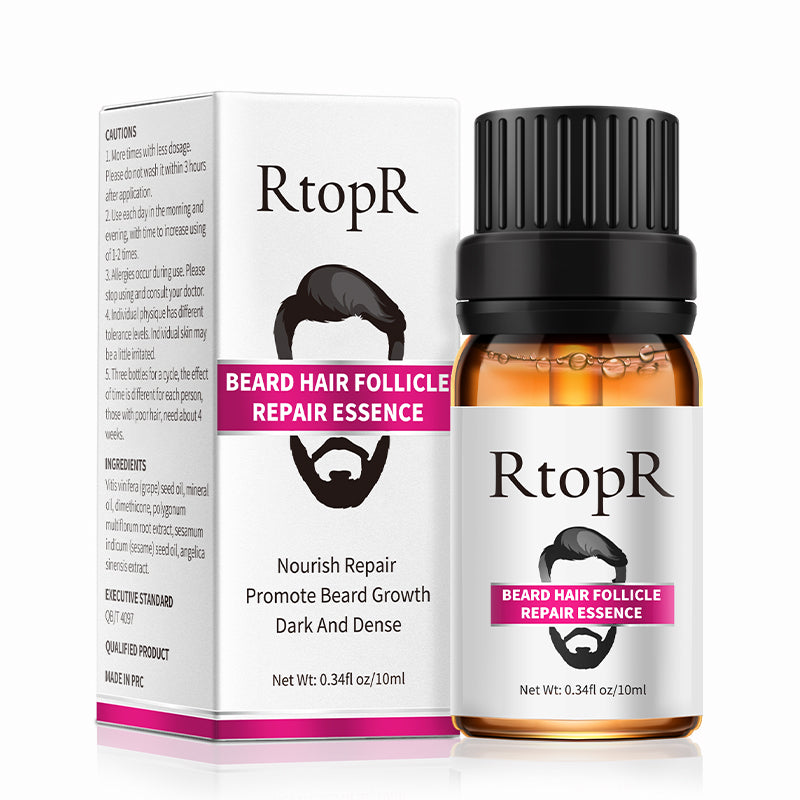RtopR【Official Store】Beard Hair Follicle Repair Essence Daily Beard Oil Bread Serum How To Promote Beard Growth Charm Beauty Natural Ingredients Mineral Oil