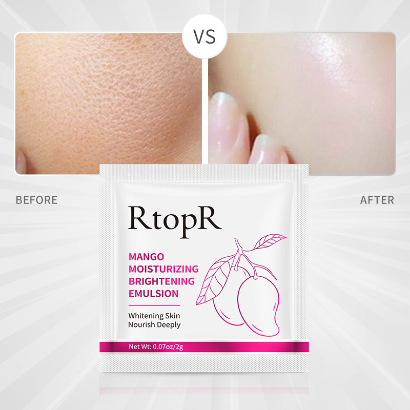 RtopR【Official Store】Mango Moisturizing and Brightening Emulsion Skin Care Anti Wrinkle Whitening Serum- 0.7oz/2g 10bags