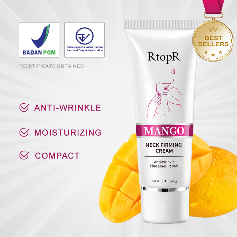 RtopR Mango Neck Firming Rejuvenation Cream Anti-wrinkle Skin Whitening Moisturizing Shape Beauty Neck Skin Care Products-1.4oz/40g