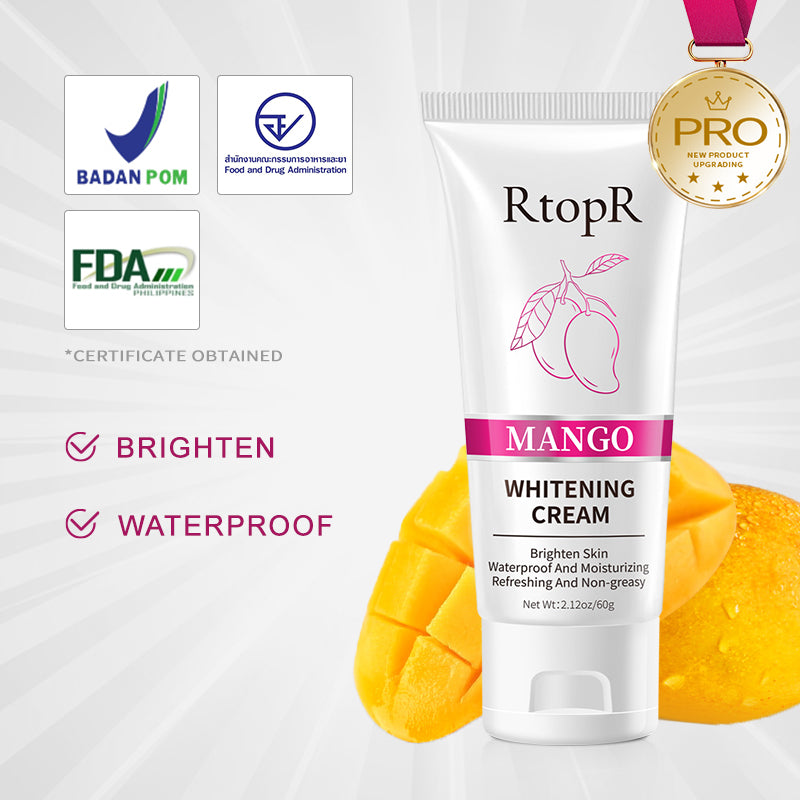 RtopR【Official Store】Skin Whitening Cream Lightening Serum for Face Intimate Areas and Bikini Area Body Mango Whitening Lazy Cream