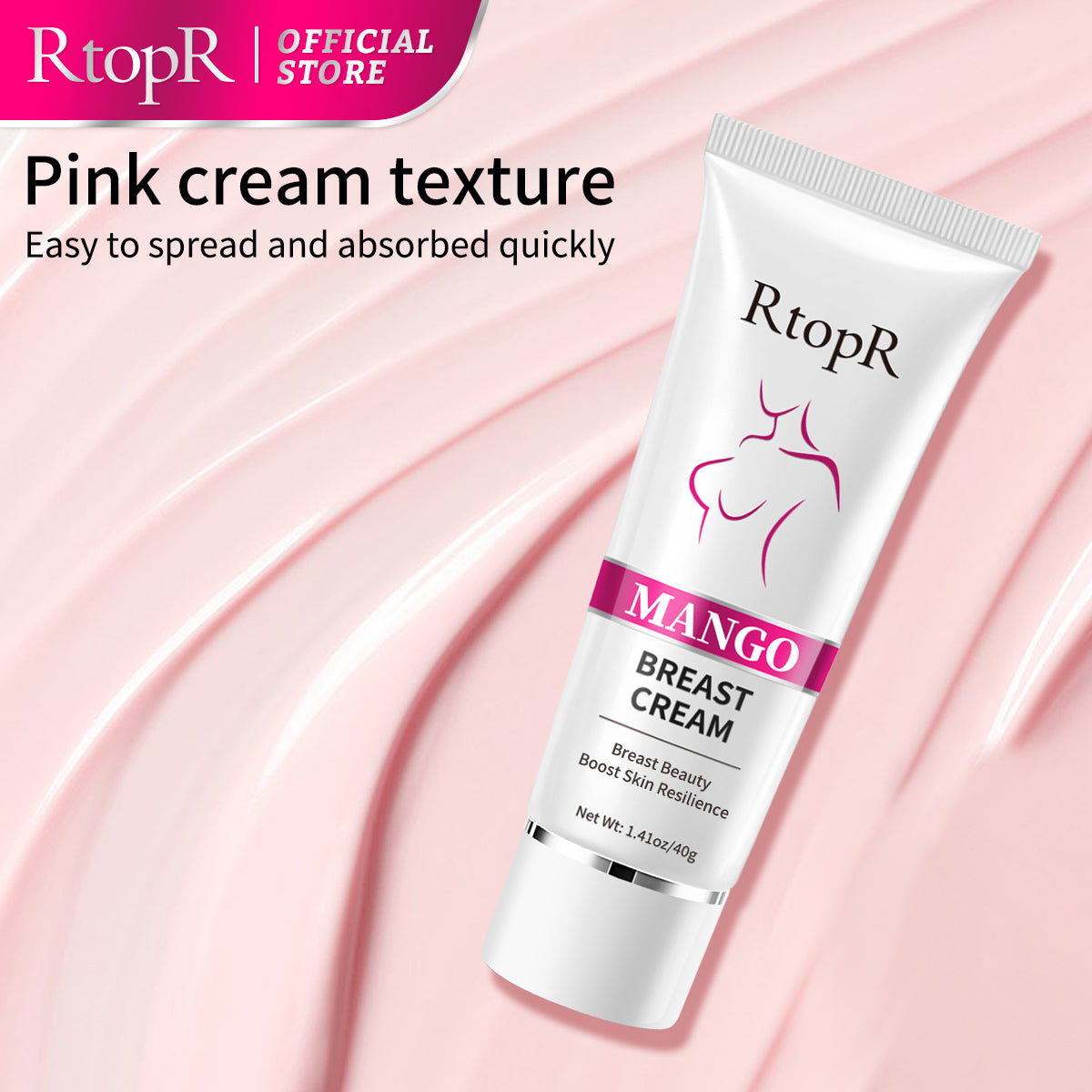 RtopR【Official Store】 Mango Breast Enlargement Cream Best Breast Firming Cream Breast Increase Cream Breast Development Cream Permanent Enhancement Lifting Tightening Enlarge Chest1.41oz/40g
